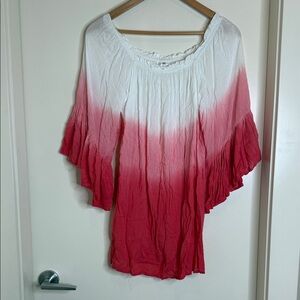 Gradient Pink and White Blouse (B)